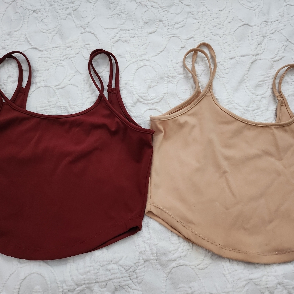 Two-Buffbunny Spin Crop Tank Tops Sports Bra Size XS